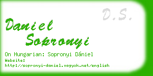 daniel sopronyi business card
