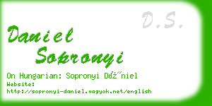 daniel sopronyi business card